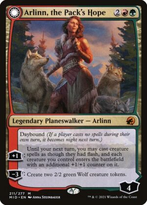 Arlinn, the Pack's Hope // Arlinn, the Moon's Fury - Foil<br /><span class="collector-number">Collector No. 211</span>