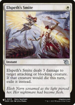 Elspeth's Smite<br /><span class="collector-number">Collector No. MOM-13</span>