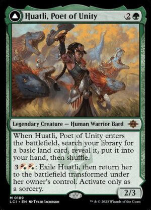 Huatli, Poet of Unity // Roar of the Fifth People - Foil<br /><span class="collector-number">Collector No. 189</span>