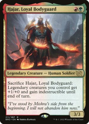 Hajar, Loyal Bodyguard - Foil<br /><span class="collector-number">Collector No. 211</span>