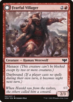 Fearful Villager // Fearsome Werewolf<br /><span class="collector-number">Collector No. 157</span>