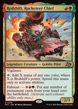 Redshift, Rocketeer Chief - Foil<br /><span class="collector-number">Collector No. 218</span>