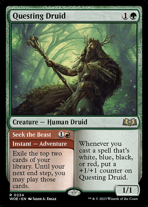 Questing Druid // Seek the Beast - Foil<br /><span class="collector-number">Collector No. 234</span>