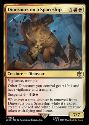 Dinosaurs on a Spaceship - Foil<br /><span class="collector-number">Collector No. 122</span>