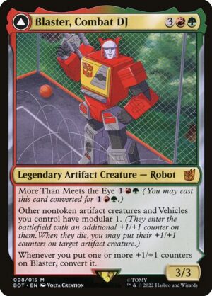 Blaster, Combat DJ // Blaster, Morale Booster<br /><span class="collector-number">Collector No. 8</span>
