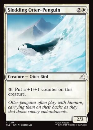 Sledding Otter-Penguin - Foil<br /><span class="collector-number">Collector No. 218</span>