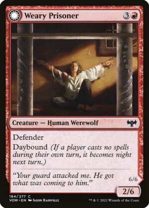 Weary Prisoner // Wrathful Jailbreaker<br /><span class="collector-number">Collector No. 184</span>