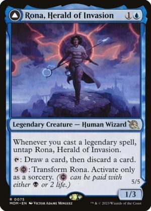 Rona, Herald of Invasion // Rona, Tolarian Obliterator - Foil<br /><span class="collector-number">Collector No. 75</span>