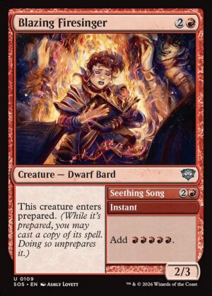 Blazing Firesinger // Seething Song<br /><span class="collector-number">Collector No. 109</span>