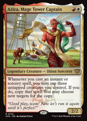Aziza, Mage Tower Captain<br /><span class="collector-number">Collector No. 174</span>