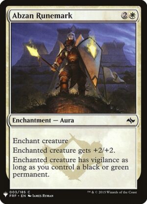 Abzan Runemark<br /><span class="collector-number">Collector No. FRF-3</span>