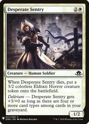 Desperate Sentry<br /><span class="collector-number">Collector No. EMN-21</span>