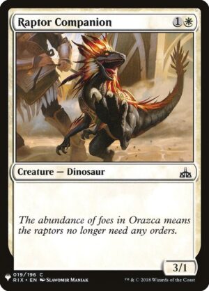 Raptor Companion<br /><span class="collector-number">Collector No. RIX-19</span>
