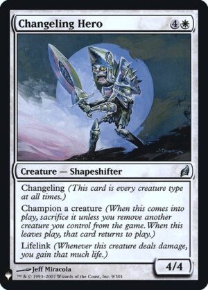 Changeling Hero - Foil<br /><span class="collector-number">Collector No. LRW-9</span>
