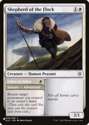 Shepherd of the Flock // Usher to Safety<br /><span class="collector-number">Collector No. ELD-28</span>