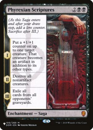 Phyrexian Scriptures<br /><span class="collector-number">Collector No. DOM-100</span>