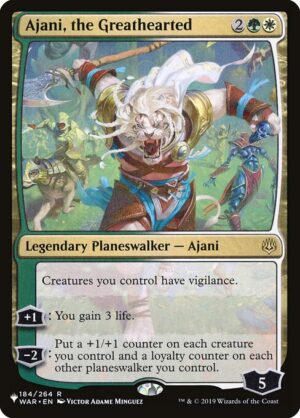 Ajani, the Greathearted<br /><span class="collector-number">Collector No. WAR-184</span>