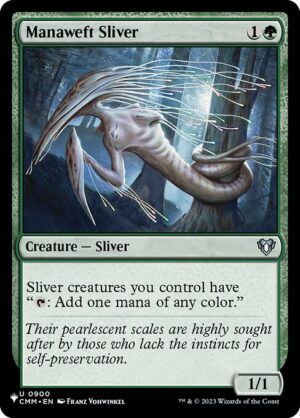 Manaweft Sliver<br /><span class="collector-number">Collector No. CMM-900</span>
