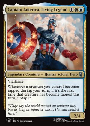 Captain America, Living Legend - Foil<br /><span class="collector-number">Collector No. 210</span>