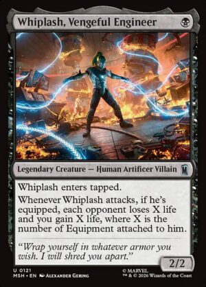 Whiplash, Vengeful Engineer - Foil<br /><span class="collector-number">Collector No. 121</span>