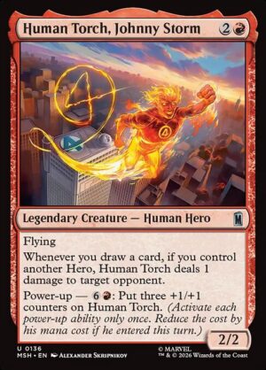 Human Torch, Johnny Storm - Foil<br /><span class="collector-number">Collector No. 136</span>