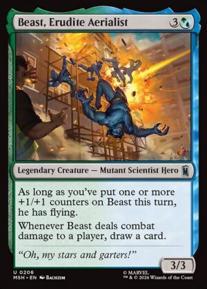 Beast, Erudite Aerialist - Foil<br /><span class="collector-number">Collector No. 206</span>