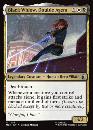 Black Widow, Double Agent - Foil<br /><span class="collector-number">Collector No. 208</span>