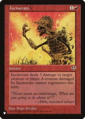 Incinerate<br /><span class="collector-number">Collector No. MIR-184</span>