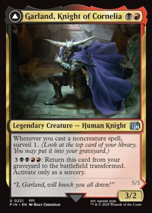 Garland, Knight of Cornelia // Chaos, the Endless - Foil<br /><span class="collector-number">Collector No. 221</span>