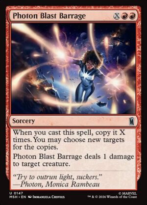 Photon Blast Barrage - Foil<br /><span class="collector-number">Collector No. 147</span>