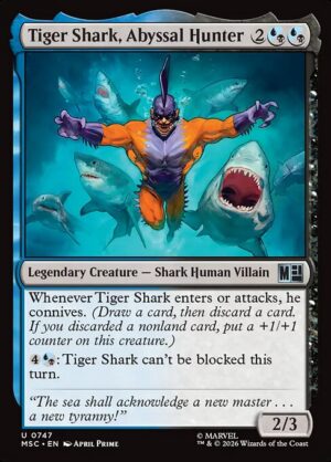 Tiger Shark, Abyssal Hunter - Foil<br /><span class="collector-number">Collector No. 747</span>