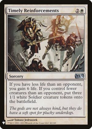 Timely Reinforcements<br /><span class="collector-number">Collector No. M12-40</span>