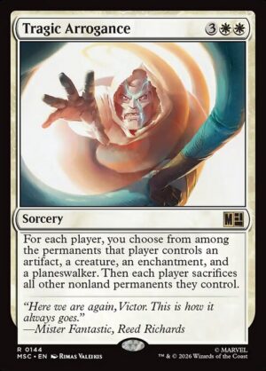 Tragic Arrogance Surge - Surge Foil<br /><span class="collector-number">Collector No. 144</span>