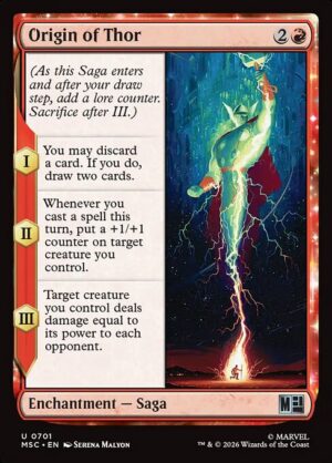 Origin of Thor - Foil<br /><span class="collector-number">Collector No. 701</span>
