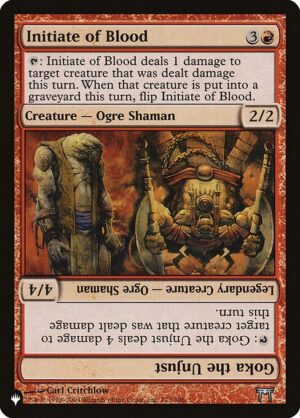 Initiate of Blood // Goka the Unjust<br /><span class="collector-number">Collector No. CHK-173</span>