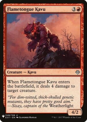Flametongue Kavu<br /><span class="collector-number">Collector No. E01-48</span>