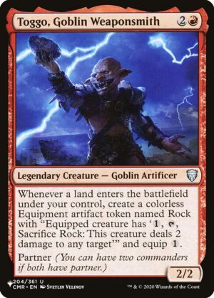 Toggo, Goblin Weaponsmith<br /><span class="collector-number">Collector No. CMR-204</span>