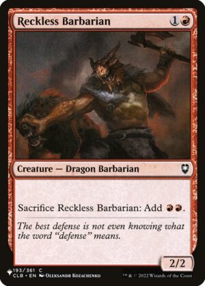Reckless Barbarian<br /><span class="collector-number">Collector No. CLB-193</span>