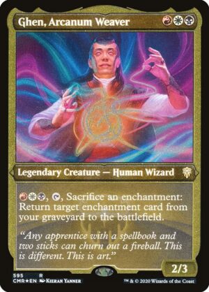 Ghen, Arcanum Weaver - Etched<br /><span class="collector-number">Collector No. 595</span>