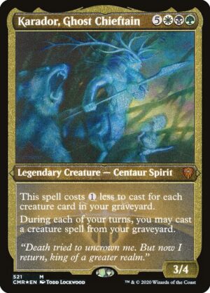 Karador, Ghost Chieftain - Etched<br /><span class="collector-number">Collector No. 521</span>