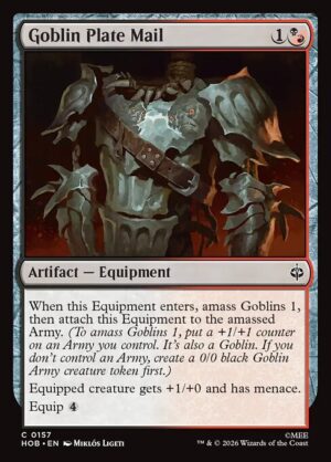 Goblin Plate Mail - Foil<br /><span class="collector-number">Collector No. 157</span>
