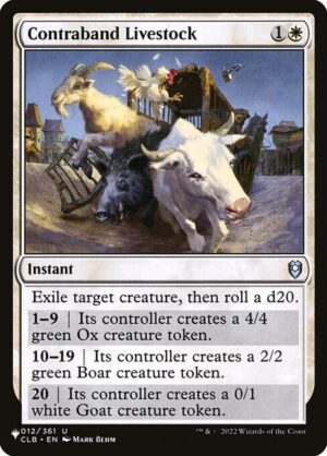 Contraband Livestock<br /><span class="collector-number">Collector No. CLB-12</span>