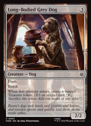 Long-Bodied Grey Dog - Foil<br /><span class="collector-number">Collector No. 1</span>