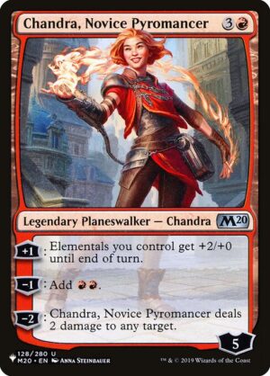 Chandra, Novice Pyromancer<br /><span class="collector-number">Collector No. M20-128</span>
