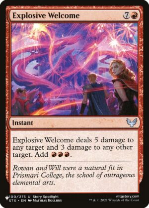 Explosive Welcome<br /><span class="collector-number">Collector No. STX-100</span>