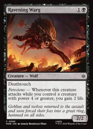 Ravening Warg - Foil<br /><span class="collector-number">Collector No. 80</span>