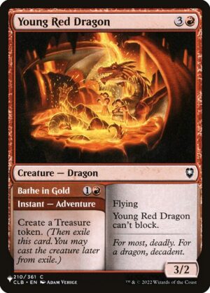 Young Red Dragon // Bathe in Gold<br /><span class="collector-number">Collector No. CLB-210</span>