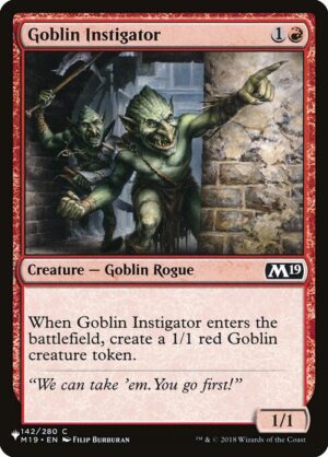 Goblin Instigator<br /><span class="collector-number">Collector No. M19-142</span>
