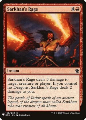 Sarkhan's Rage<br /><span class="collector-number">Collector No. DTK-153</span>