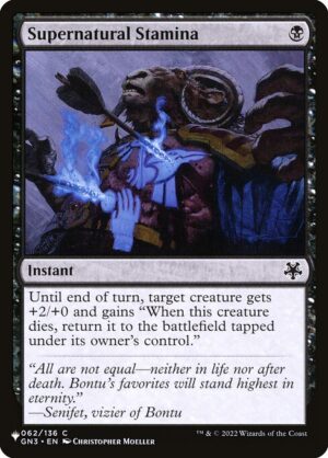 Supernatural Stamina<br /><span class="collector-number">Collector No. GN3-62</span>